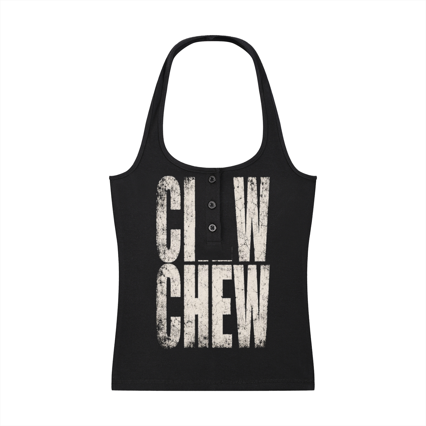 Women's Ribbed Henley Tank Top