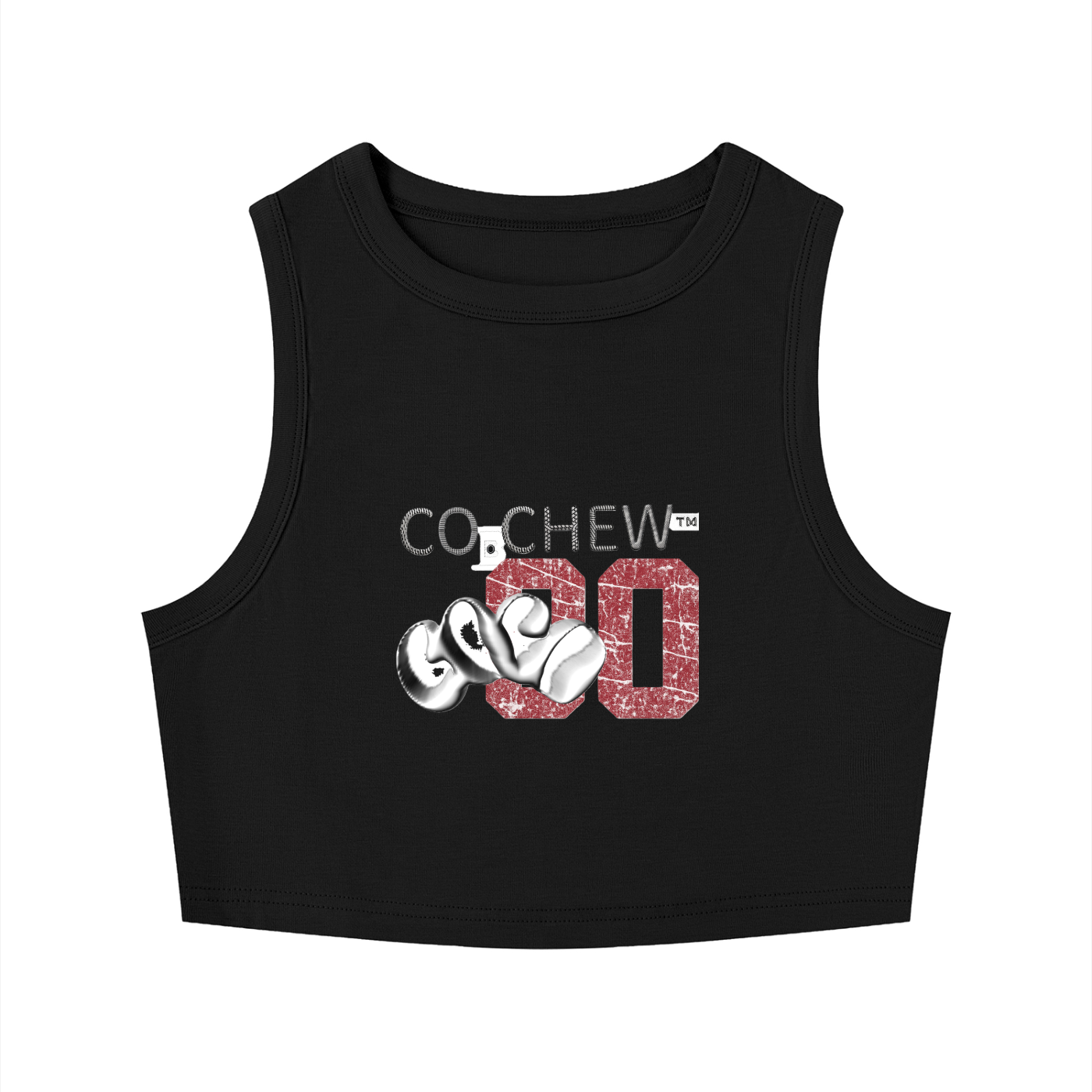 CHEW 00 Crop Tank – Black