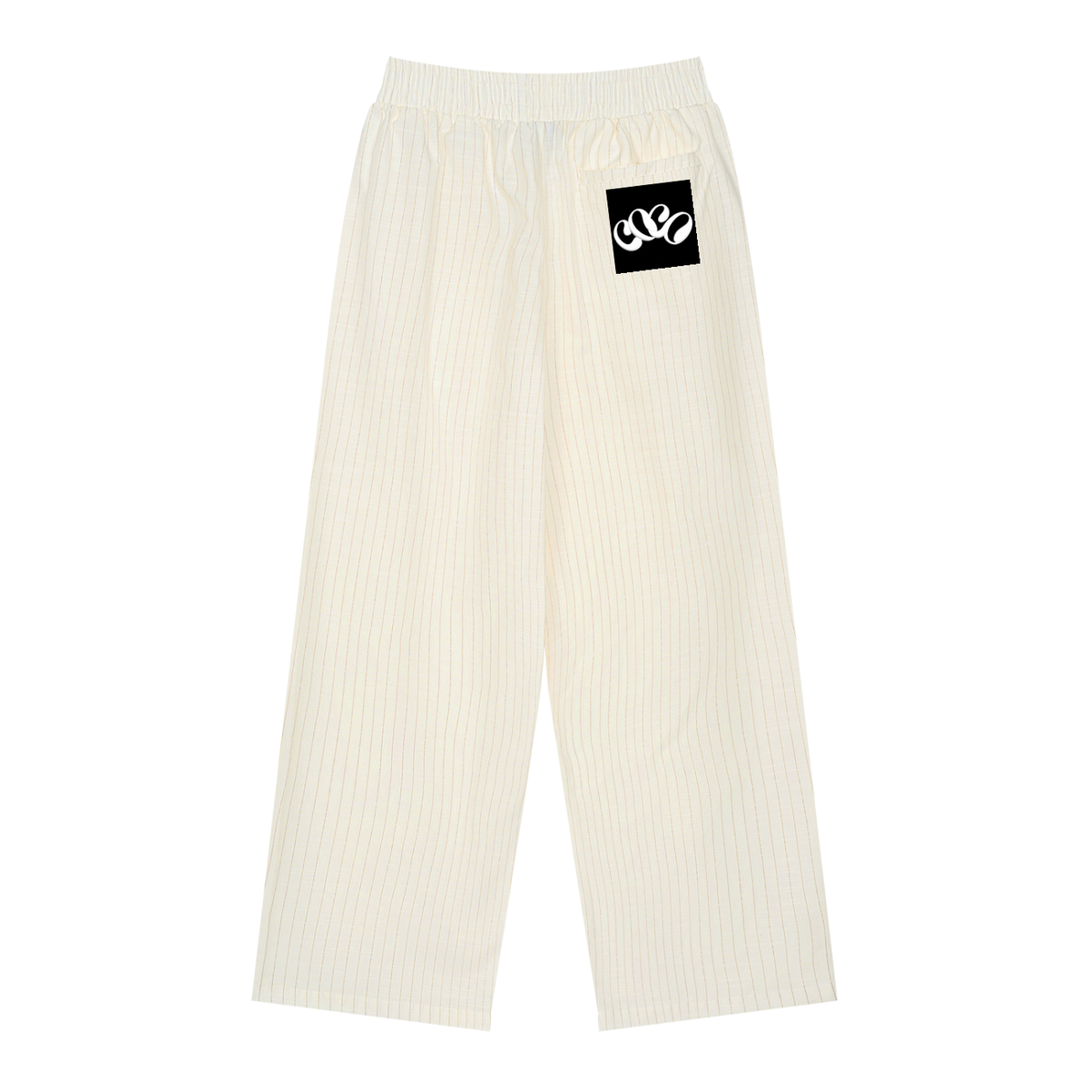 Unisex Striped Pleated Pants