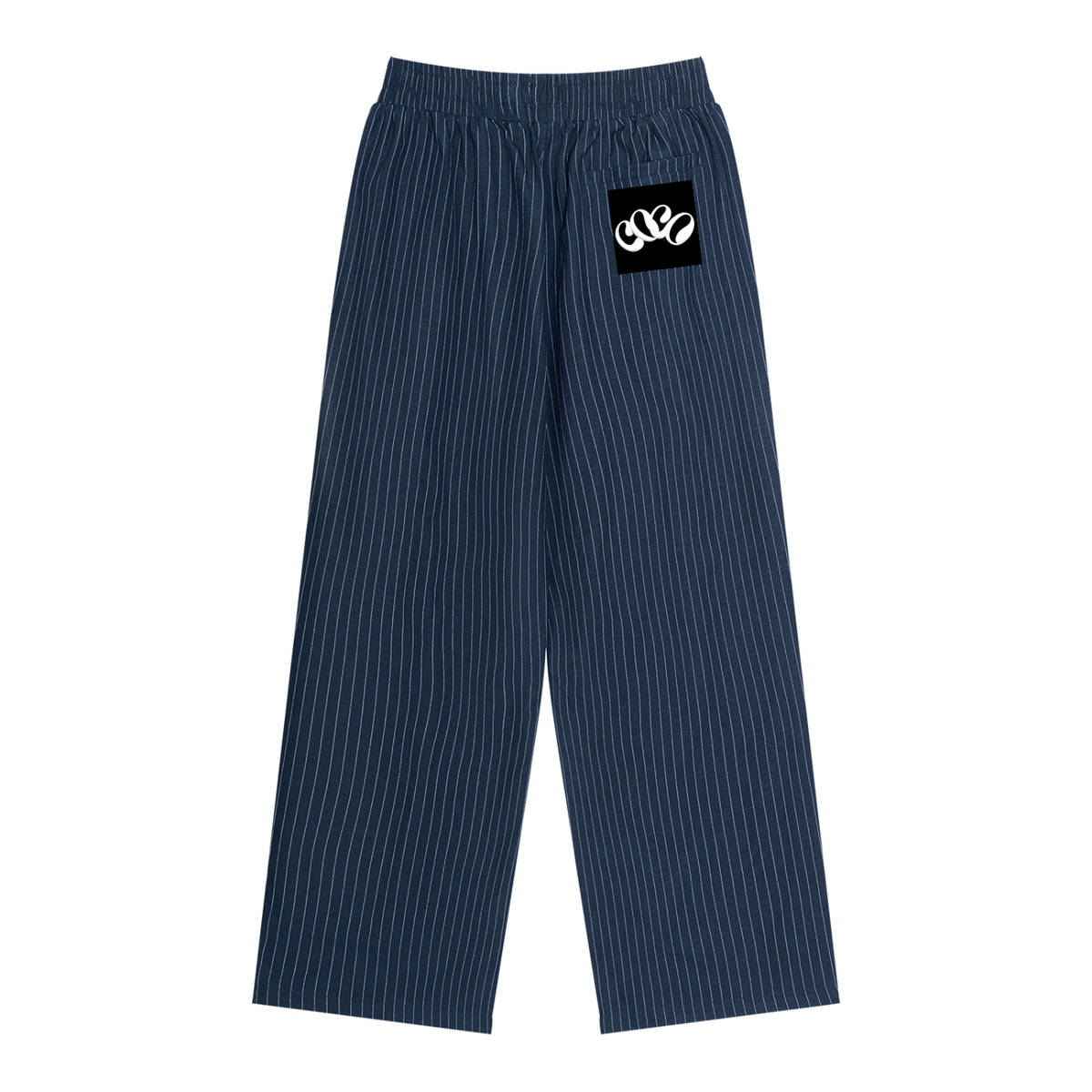 Unisex Striped Pleated Pants