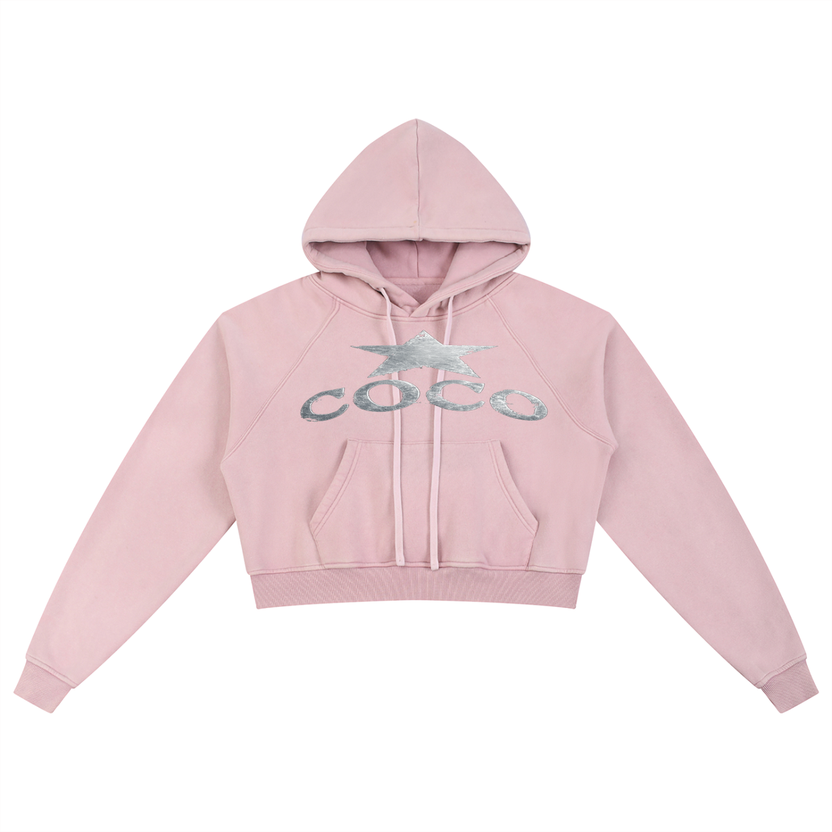 Snow Washed Cropped Hoodie