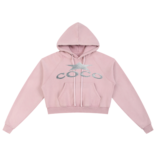Snow Washed Cropped Hoodie