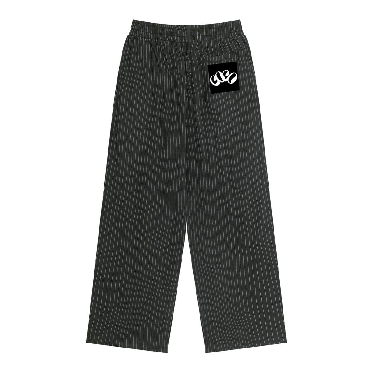 Unisex Striped Pleated Pants