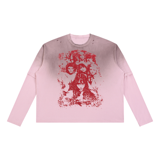 Unisex Vintage Wash Layered T-Shirt