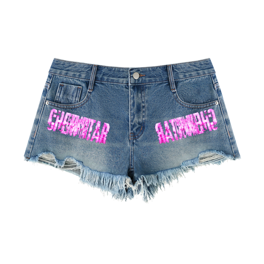 CHEW RASPBERRY Shorts – Vintage Blue